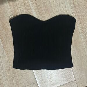 Ribbed sweetheart crop top